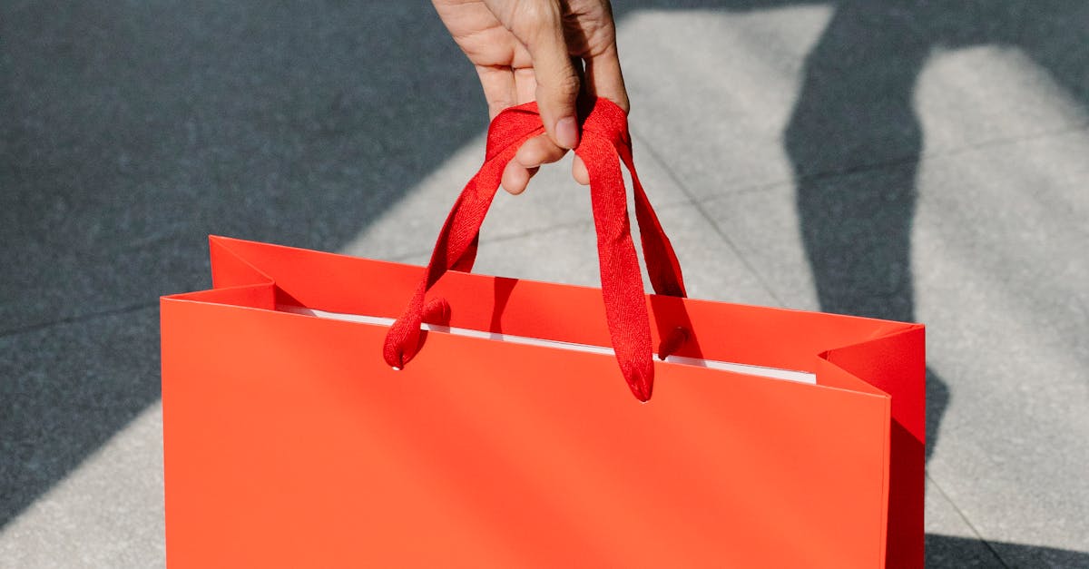 A photo of orange shopping bag.
