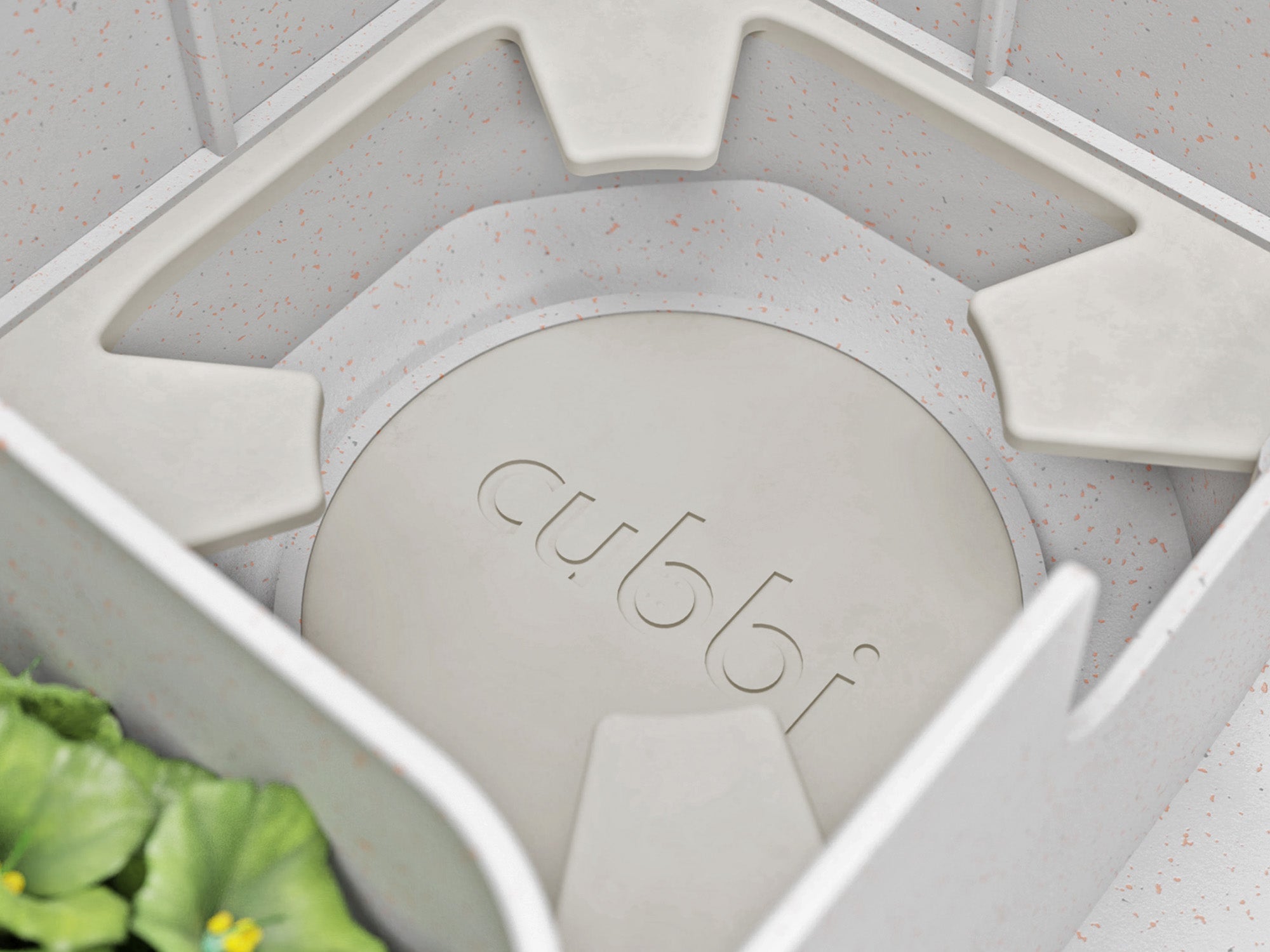 A close-up photo of the grinding chamber of Cubbi stash box.