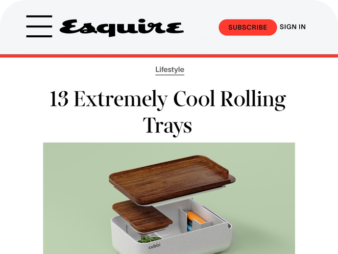 Cubbi Featured in Esquire's 13 Extremely Cool Rolling Trays