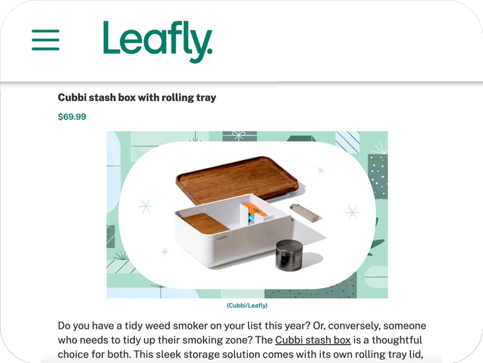 Cubbi Featured in Leafly's 2022 Holiday Gift Guide