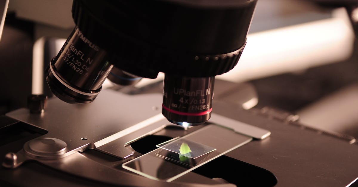 A close-up shot of a microscope objective lens.