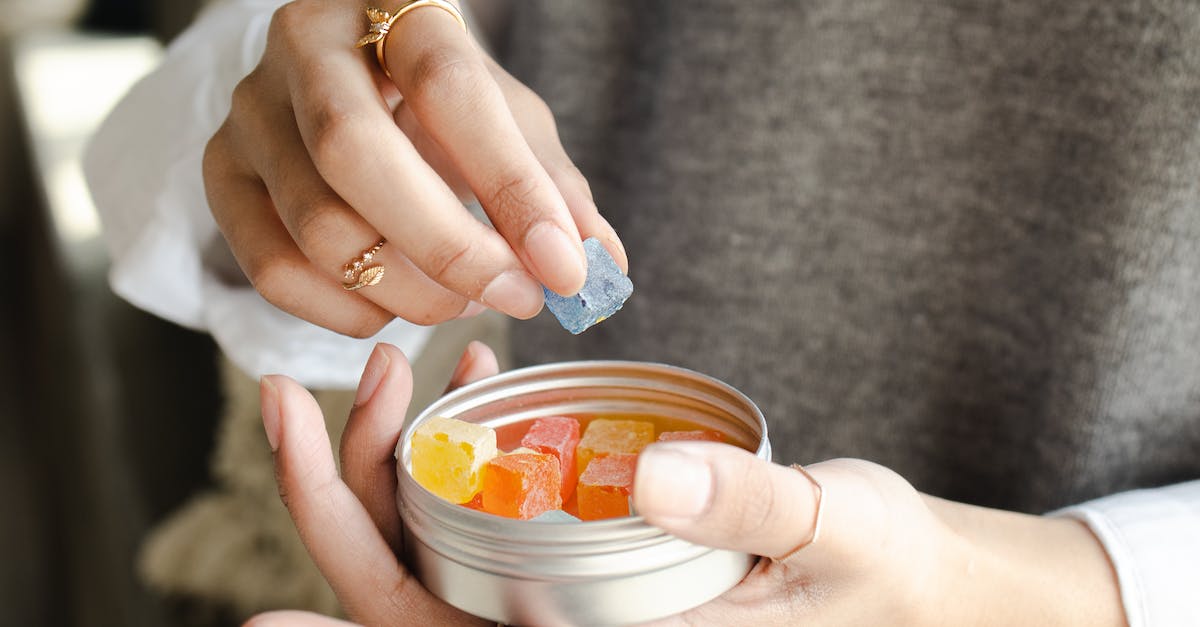 A CBD gummies in tin can.