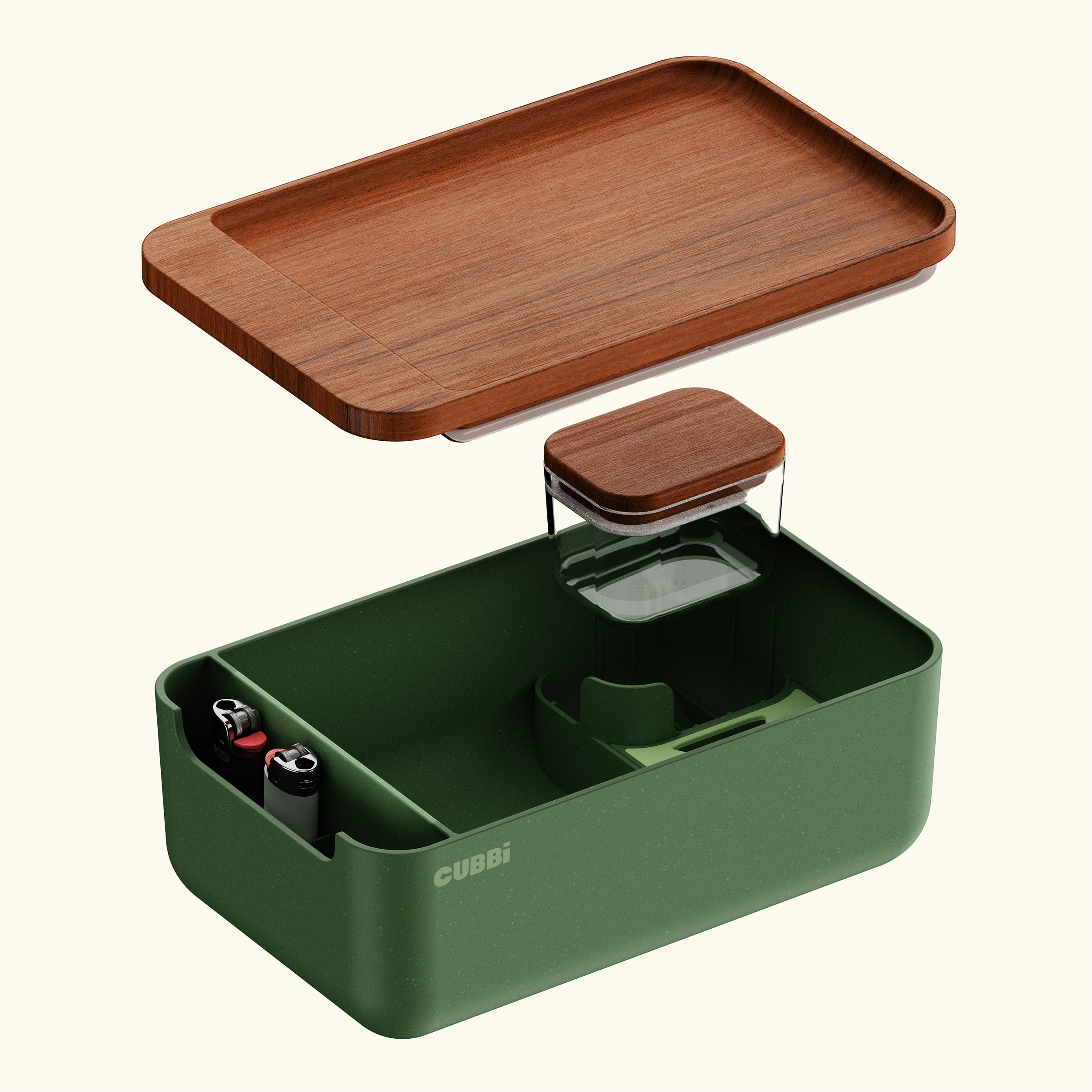 Original Smell Proof Stash Box with Rolling Tray | Cubbi