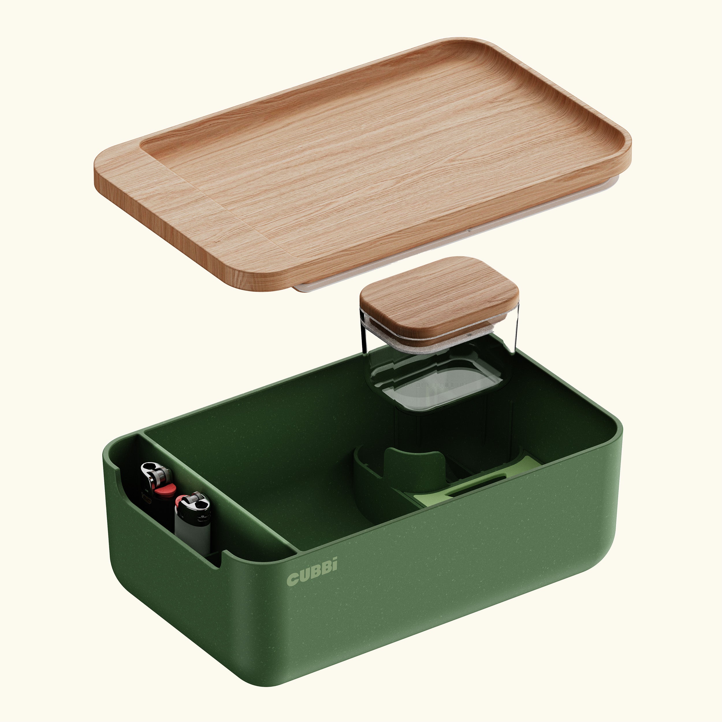 Original Smell Proof Stash Box with Rolling Tray | Cubbi
