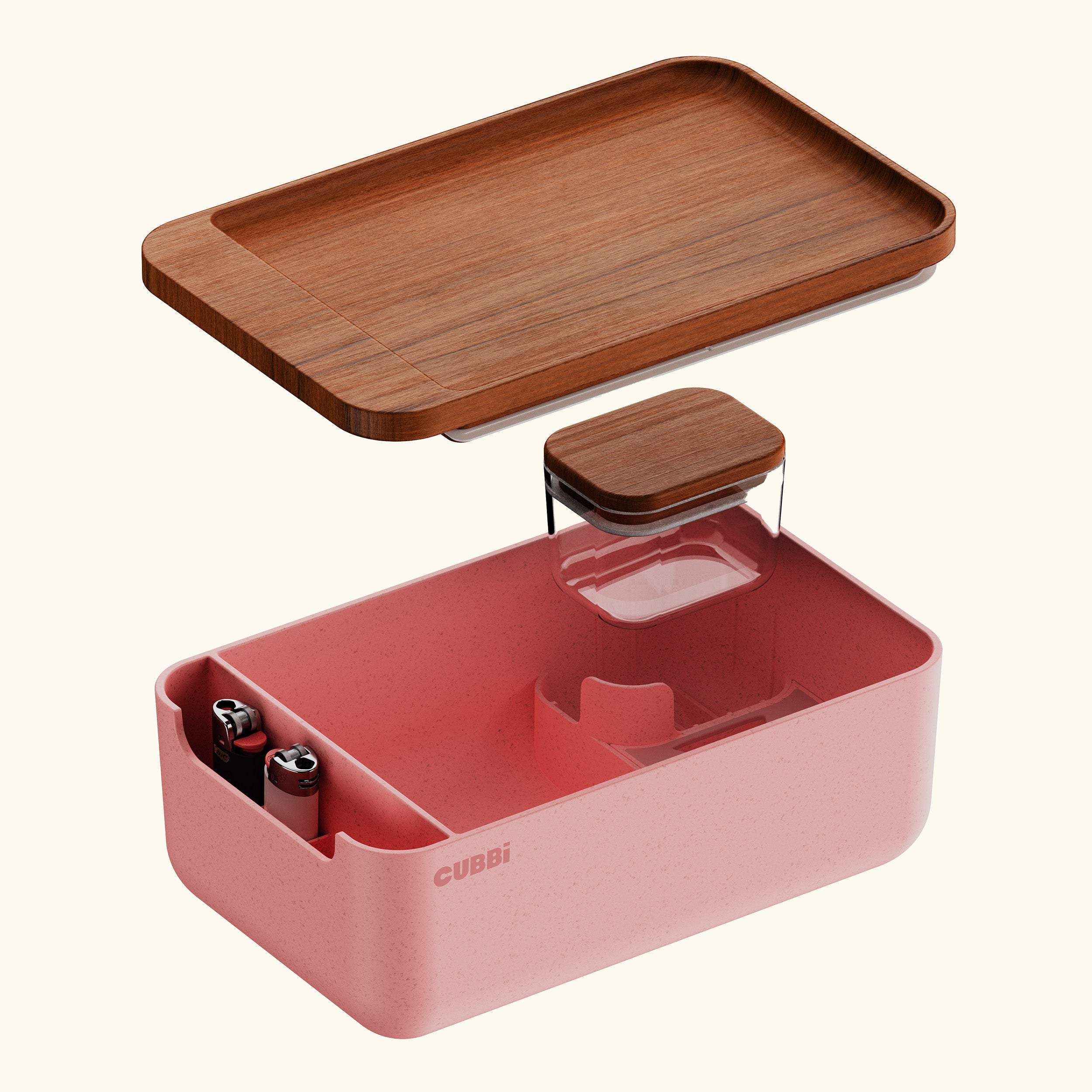 Original Smell Proof Stash Box with Rolling Tray | Cubbi