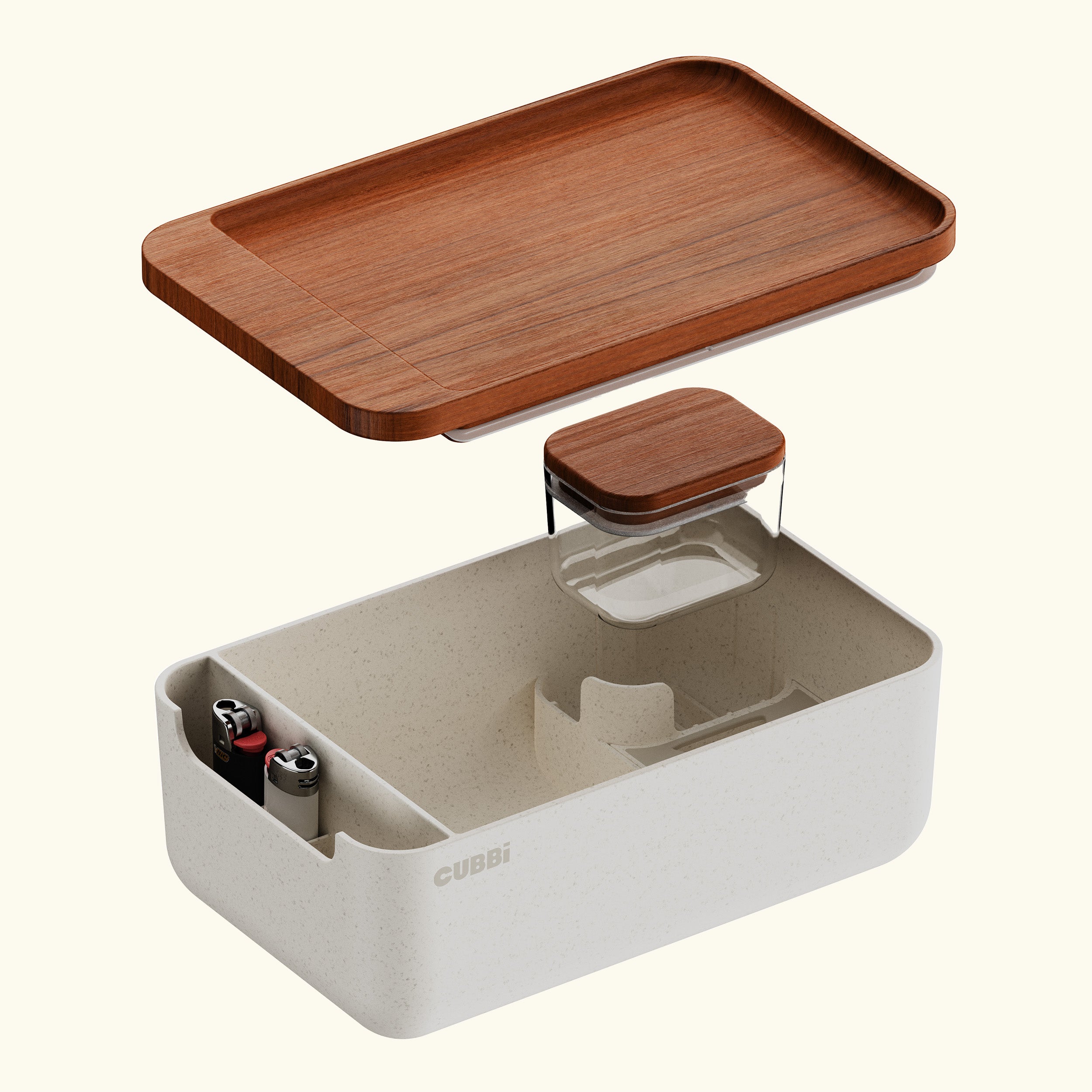 Original Smell Proof Stash Box with Rolling Tray | Cubbi